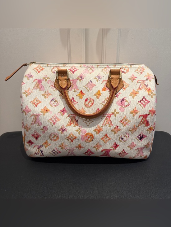 Louis Vuitton Handbags - Louis Vuitton Limited Edition Monogram Watercolor Aquarelle Speedy 30 Bag COA